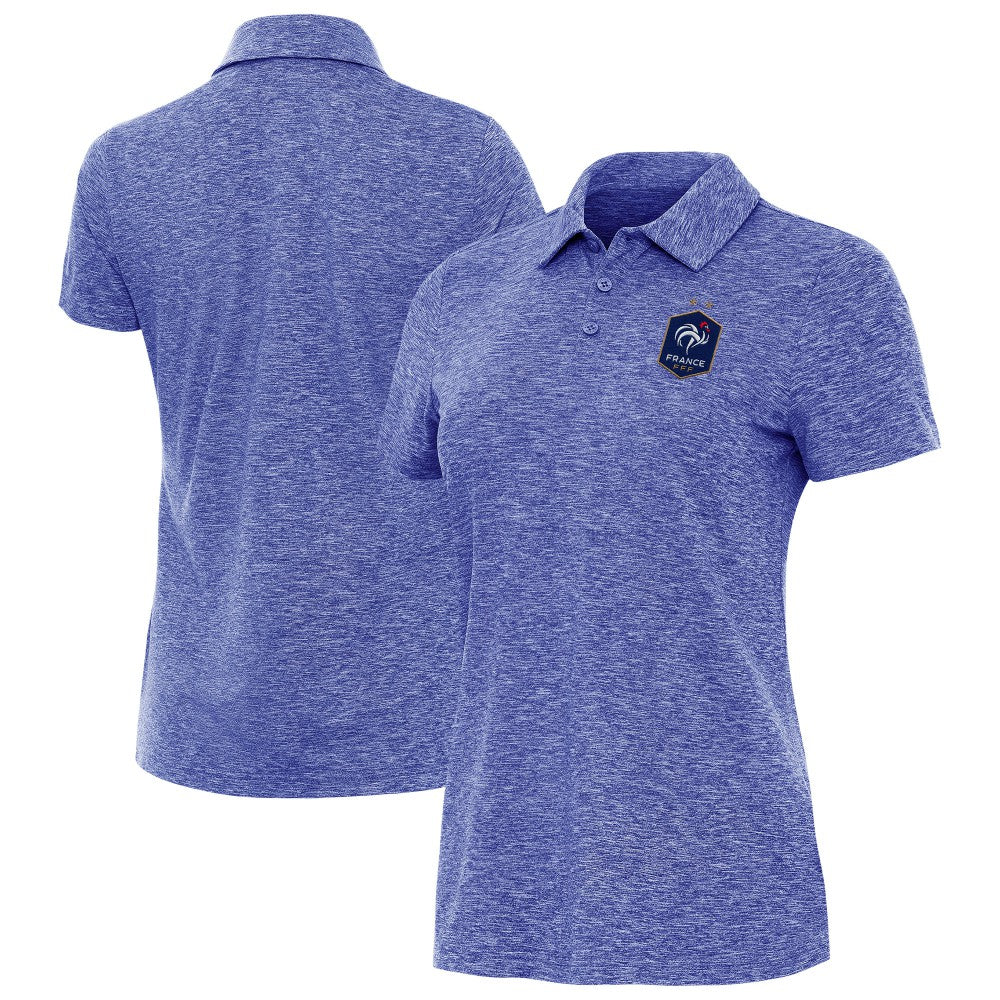 France National Team Antigua Women's Triple Shot Polo Heather Royal