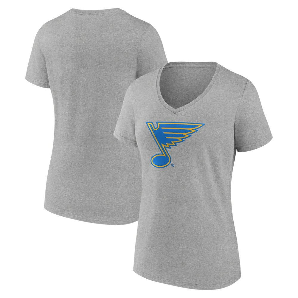NHL St. Louis Blues Women's Essential V-Neck T-Shirt - Gray