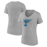 NHL St. Louis Blues Women's Essential V-Neck T-Shirt - Gray