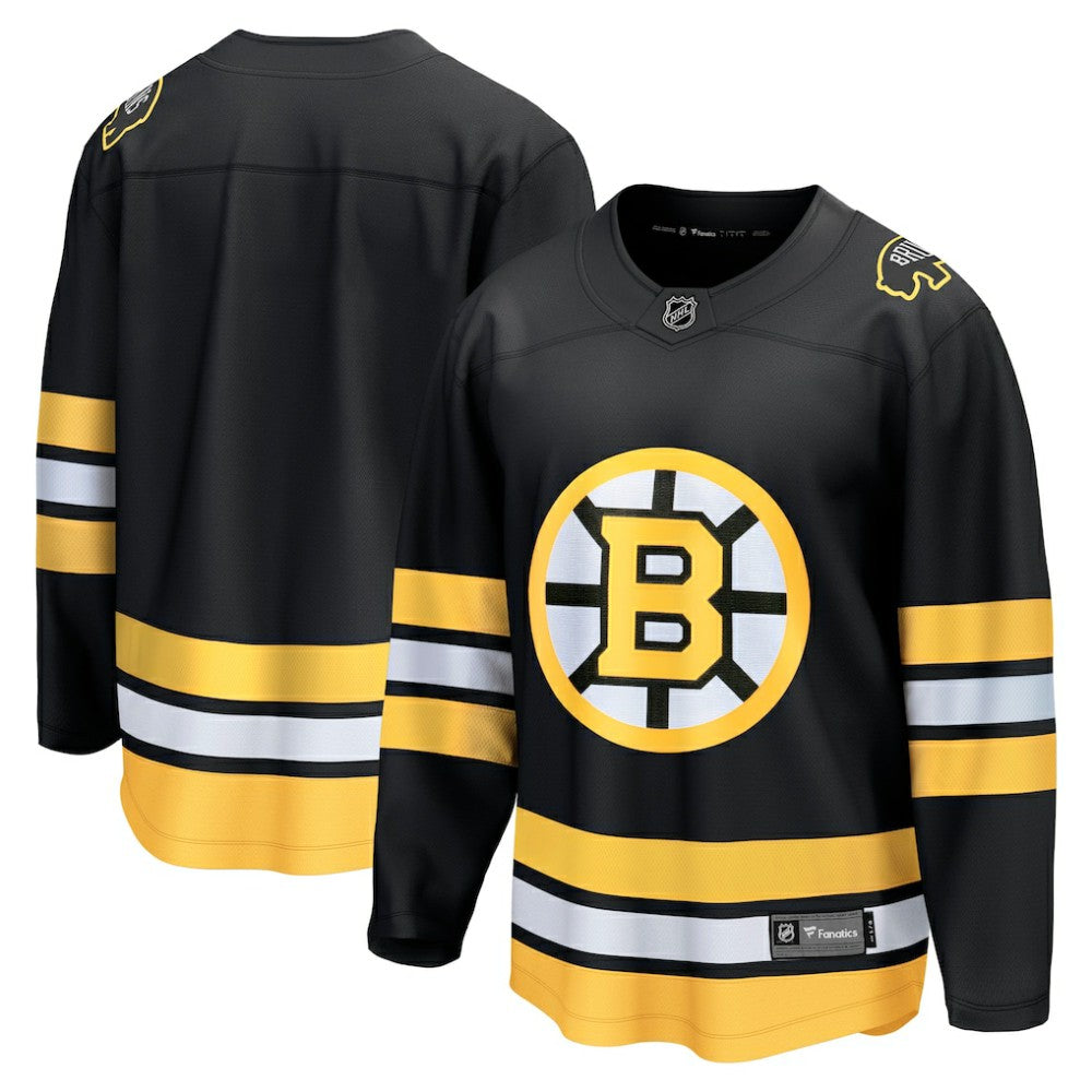 NHL Boston Bruins Fanatics Anniversary Home Breakaway Jersey - Black