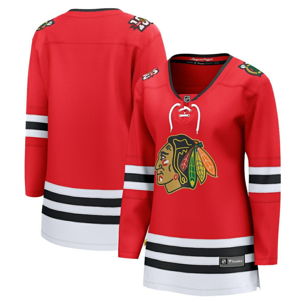 NHL Chicago Blackhawks Fanatics Women's Centennial Breakaway Jersey - Red