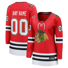 NHL Chicago Blackhawks Fanatics Women's Centennial Breakaway Custom Jersey - Red