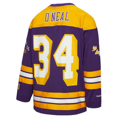 NBA Shaquille O'Neal Los Angeles Lakers Unisex Maxxed Out Fashion Hockey Jersey - Purple