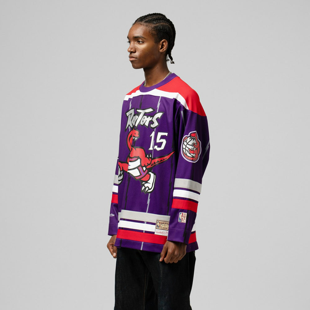NBA Vince Carter Toronto Raptors Unisex Maxxed Out Fashion Hockey Jersey - Purple