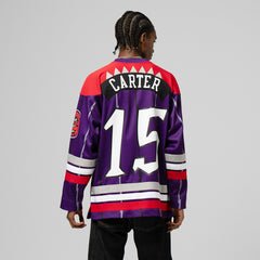 NBA Vince Carter Toronto Raptors Unisex Maxxed Out Fashion Hockey Jersey - Purple