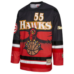 NBA Dikembe Mutombo Atlanta Hawks Unisex Maxxed Out Fashion Hockey Jersey - Red
