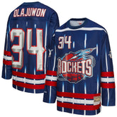 NBA Hakeem Olajuwon Houston Rockets Unisex Maxxed Out Fashion Hockey Jersey - Navy