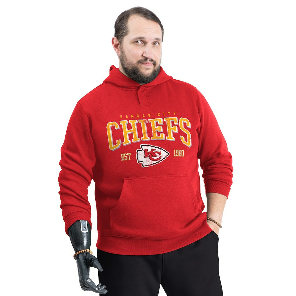 Kansas City Chiefs G-III Sports by Carl Banks Adaptive Team Spirit Graphic Fleece Pullover Hoodie Red