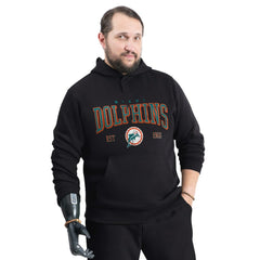 Miami Dolphins G-III Sports by Carl Banks Adaptive Team Spirit Graphic Fleece Pullover Hoodie Black