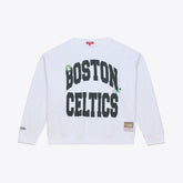 Boston Celtics Women's Lightweight Block Letter Sweatshirt White