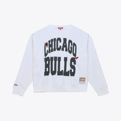 Chicago Bulls Women's Lightweight Block Letter Sweatshirt White