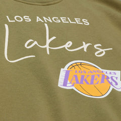 Los Angeles Lakers Women's Lightweight Script Sweatshirt Olive