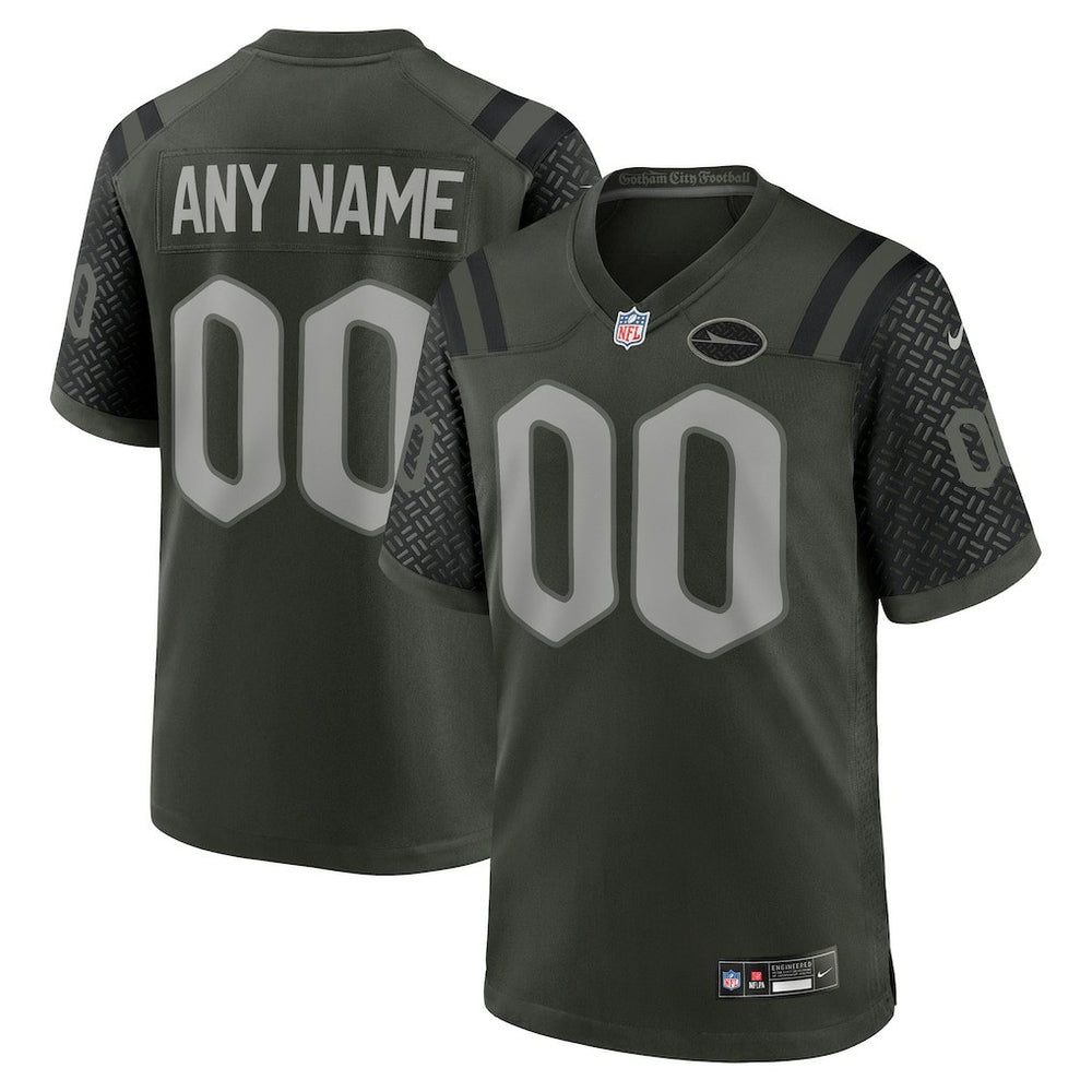 NFL New York Jets 2025 Rivalries Collection Custom Game Jersey - Gotham Green