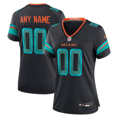 NFL Miami Dolphins Women's 2025 Rivalries Collection Custom Game Jersey - Pitch Blue