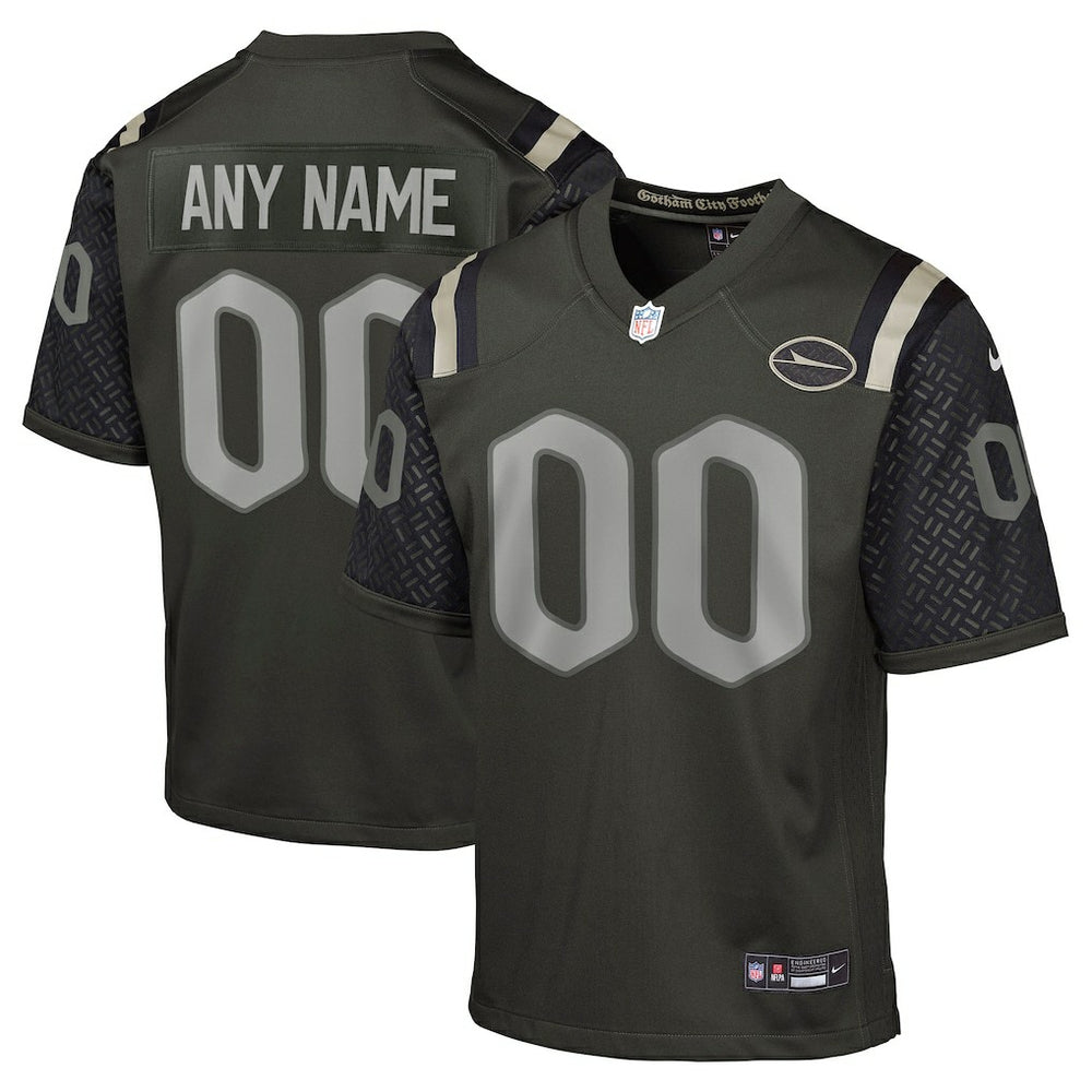 NFL New York Jets Youth 2025 Rivalries Collection Custom Game Jersey - Gotham Green