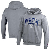 New York Yankees Champion Youth Powerblend Fleece Hoodie - Gray Hoodies