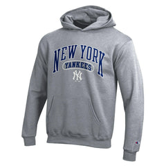 New York Yankees Champion Youth Powerblend Fleece Hoodie - Gray Hoodies