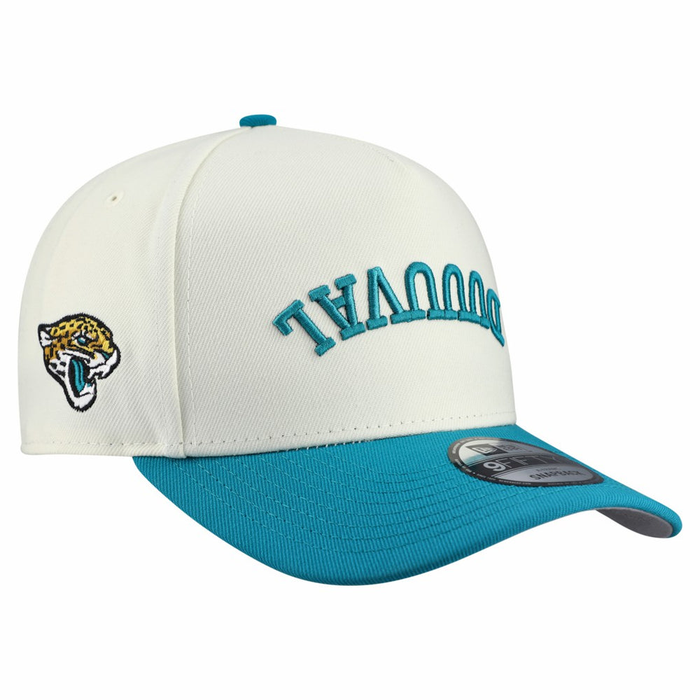Jacksonville Jaguars New Era Upside Down 9FIFTY A-Frame Snapback Hat Cream