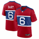 NFL Jaxson Dart New York Giants Alternate Century Red Game Jersey - Red