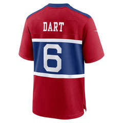 NFL Jaxson Dart New York Giants Alternate Century Red Game Jersey - Red