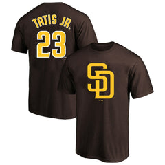 Fernando Tatis Jr. San Diego Padres Profile Big & Tall Player Name & Number T-Shirt - Brown T-shirts
