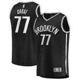 NBA Ben Saraf Brooklyn Nets Fast Break Replica Jersey - Black - Icon Edition