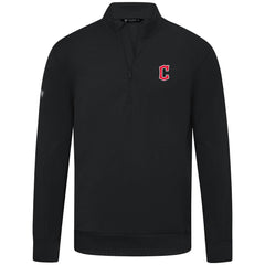 Cleveland Guardians Levelwear Upright Insignia Tri-Blend Quarter-Zip Pullover - Black Pullover