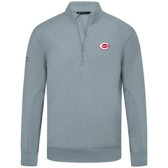 Cincinnati Reds Levelwear Upright Insignia Tri-Blend Quarter-Zip Pullover - Gray Pullover