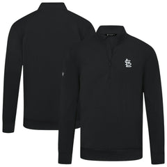 St. Louis Cardinals Levelwear Upright Insignia Tri-Blend Quarter-Zip Pullover - Black Pullover