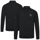 Colorado Rockies Levelwear Upright Insignia Tri-Blend Quarter-Zip Pullover - Black Pullover