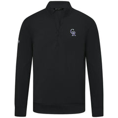 Colorado Rockies Levelwear Upright Insignia Tri-Blend Quarter-Zip Pullover - Black Pullover