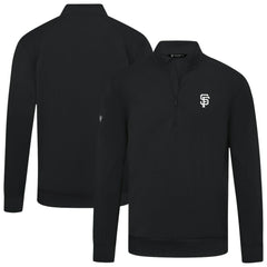 San Francisco Giants Levelwear Upright Insignia Tri-Blend Quarter-Zip Pullover - Black Pullover