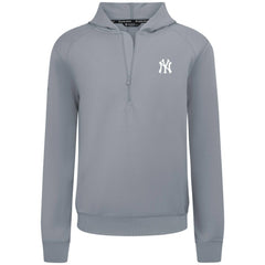 New York Yankees Levelwear Technic Insignia Quarter-Zip Hoodie - Gray Hoodies