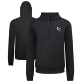 Kansas City Royals Levelwear Technic Insignia Quarter-Zip Hoodie - Black Hoodies