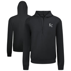 Kansas City Royals Levelwear Technic Insignia Quarter-Zip Hoodie - Black Hoodies