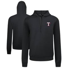 Texas Rangers Levelwear Technic Insignia Quarter-Zip Hoodie - Black Hoodies