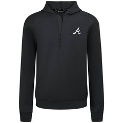 Atlanta Braves Levelwear Technic Insignia Quarter-Zip Hoodie - Black Hoodies