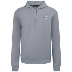 Washington Nationals Levelwear Technic Insignia Quarter-Zip Hoodie - Gray Hoodies