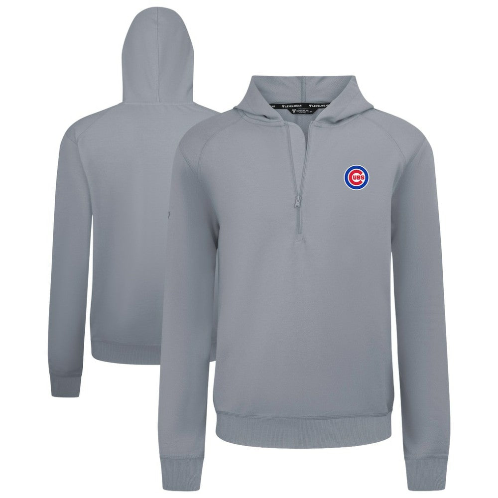 Chicago Cubs Levelwear Technic Insignia Quarter-Zip Hoodie - Gray Hoodies