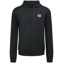 Cincinnati Reds Levelwear Technic Insignia Quarter-Zip Hoodie - Black Hoodies