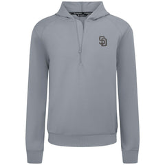 San Diego Padres Levelwear Technic Insignia Quarter-Zip Hoodie - Gray Hoodies