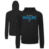 Miami Marlins Levelwear Mandate Carve Tri-Blend Hoodie - Black Hoodies