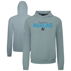 Miami Marlins Levelwear Mandate Carve Tri-Blend Hoodie - Gray Hoodies