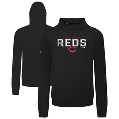 Cincinnati Reds Levelwear Mandate Carve Tri-Blend Hoodie - Black Hoodies