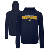Milwaukee Brewers Levelwear Mandate Carve Tri-Blend Hoodie - Navy Hoodies