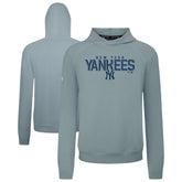 New York Yankees Levelwear Mandate Carve Tri-Blend Hoodie - Gray Hoodies