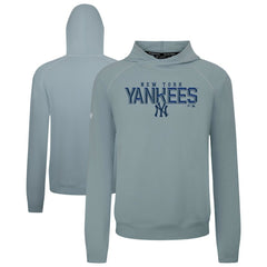 New York Yankees Levelwear Mandate Carve Tri-Blend Hoodie - Gray Hoodies