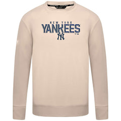 New York Yankees Levelwear Mandate Carve Tri-Blend Sweatshirt - Khaki Sweatshirts