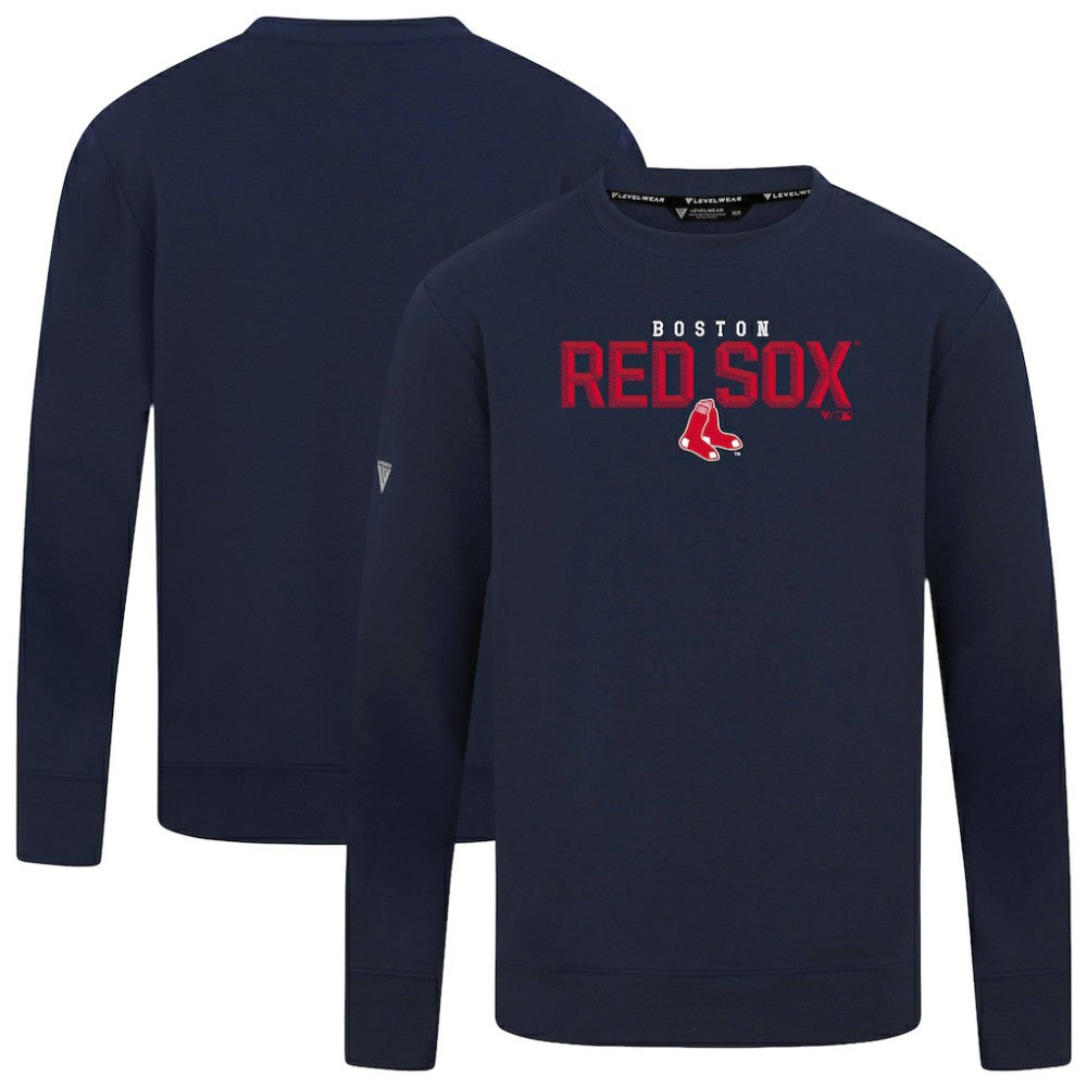 Boston Red Sox Levelwear Mandate Carve Tri-Blend Sweatshirt - Navy Sweatshirts