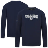 New York Yankees Levelwear Mandate Carve Tri-Blend Sweatshirt - Navy Sweatshirts